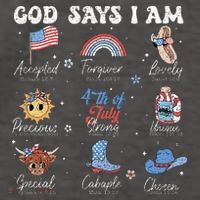 God Says I Am Funny July 4th Bible Verse Christian Vector Backpack