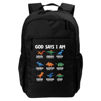 God Says I Am Dinosaur Lover Christian Backpack