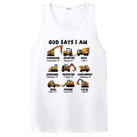 God Says I Am... Construction Trucks Bible Verses PosiCharge Competitor Tank