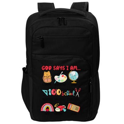 God Says I Am 100 Days Of School Impact Tech Backpack
