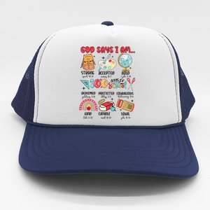 God Says I Am 100 Days Of School Trucker Hat