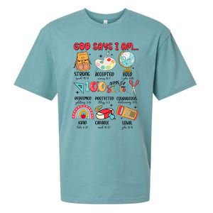 God Says I Am 100 Days Of School Sueded Cloud Jersey T-Shirt