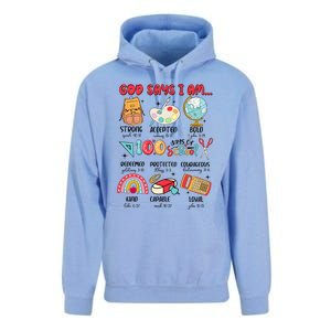 God Says I Am 100 Days Of School Unisex Surf Hoodie