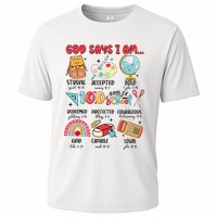 God Says I Am 100 Days Of School Cooling Performance Crew T-Shirt