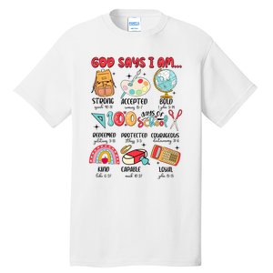 God Says I Am 100 Days Of School Tall T-Shirt