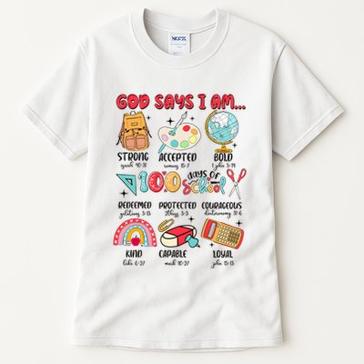 God Says I Am 100 Days Of School Tall T-Shirt