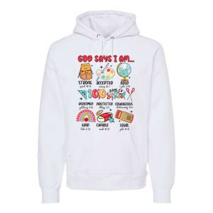 God Says I Am 100 Days Of School Premium Hoodie