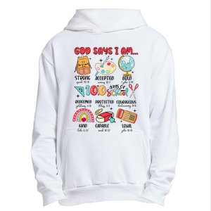 God Says I Am 100 Days Of School Urban Pullover Hoodie