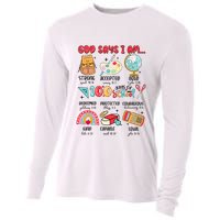 God Says I Am 100 Days Of School Cooling Performance Long Sleeve Crew