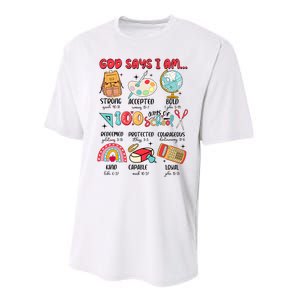 God Says I Am 100 Days Of School Performance Sprint T-Shirt