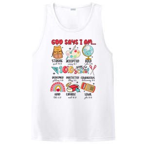 God Says I Am 100 Days Of School PosiCharge Competitor Tank