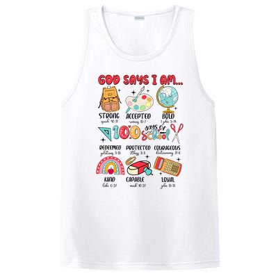 God Says I Am 100 Days Of School PosiCharge Competitor Tank