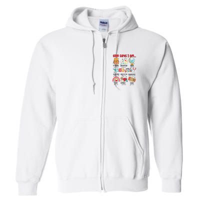 God Says I Am 100 Days Of School Full Zip Hoodie