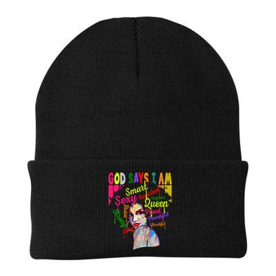 God Says I Am Juneteenth Black Black History Month Blm Funny Gift Beanie
