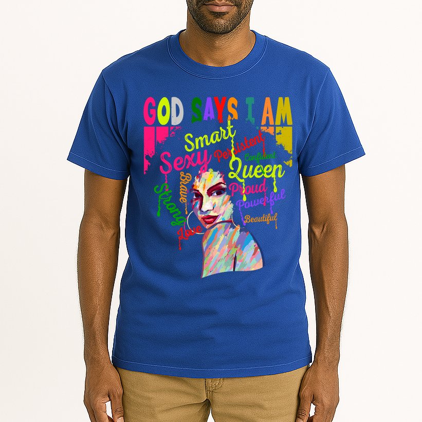 God Says I Am Juneteenth Black Black History Month Blm Funny Gift Tall T-Shirt