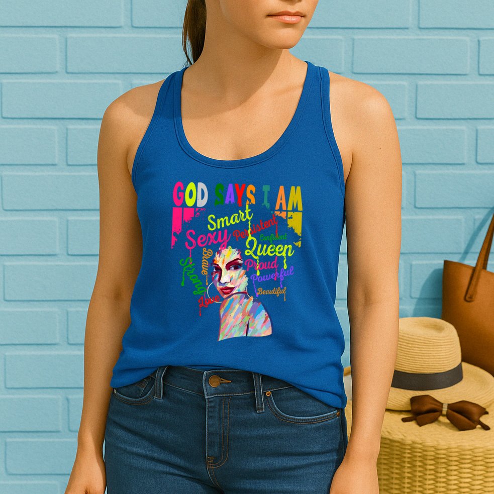 God Says I Am Juneteenth Black Black History Month Blm Funny Gift Womens Tank Top