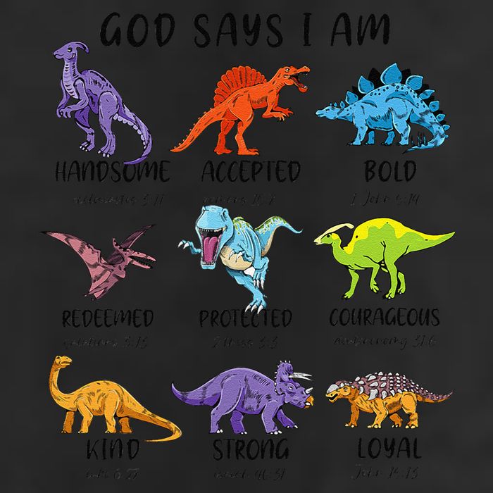 God Says I Am Funny Dinosaur Bible Verse Christian Cool Comfort Performance Bucket Hat