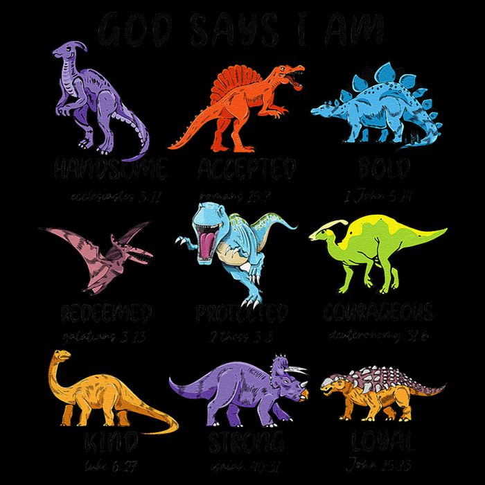 God Says I Am Funny Dinosaur Bible Verse Christian Sweatshirt