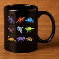 God Says I Am Funny Dinosaur Bible Verse Christian 11oz C Handle Ceramic Mug