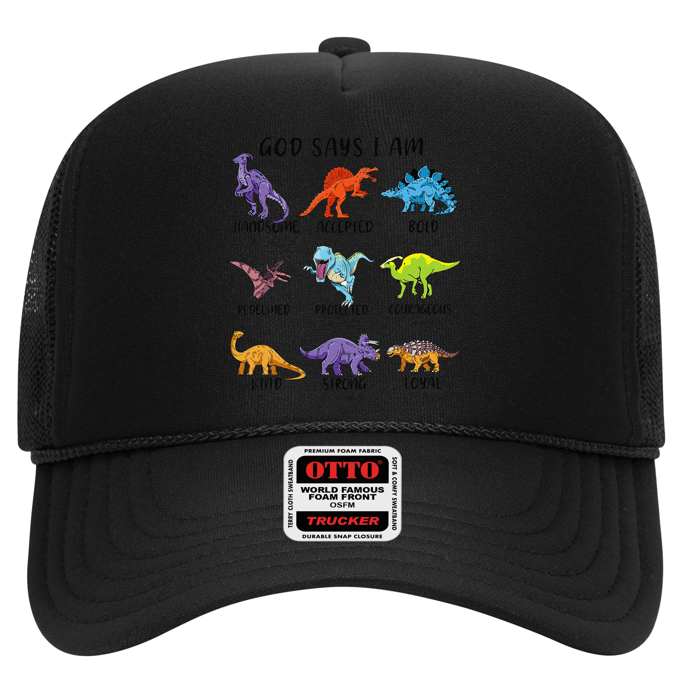 God Says I Am Funny Dinosaur Bible Verse Christian Hat