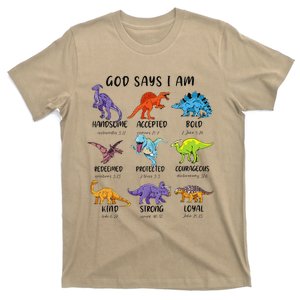 God Says I Am Funny Dinosaur Bible Verse Christian T-Shirt