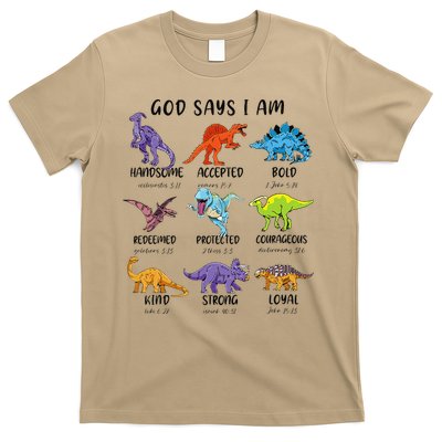 God Says I Am Funny Dinosaur Bible Verse Christian T-Shirt