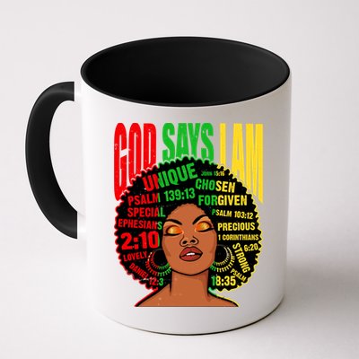 God Says I Am Melanin Black Black History Juneteenth Gift Mug