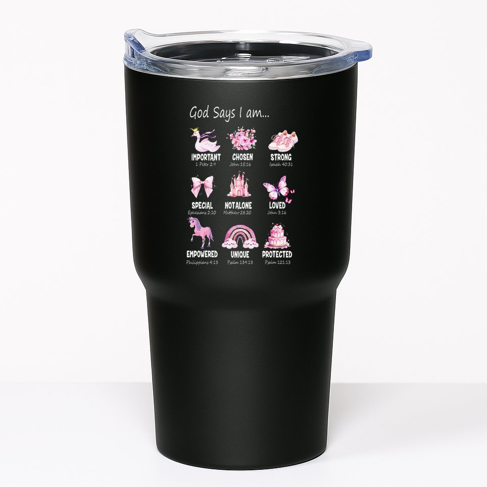 God Says I Am Princess Lovers Bible Christian Tumbler