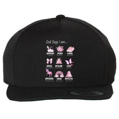 God Says I Am Princess Lovers Bible Christian Wool Snapback Cap