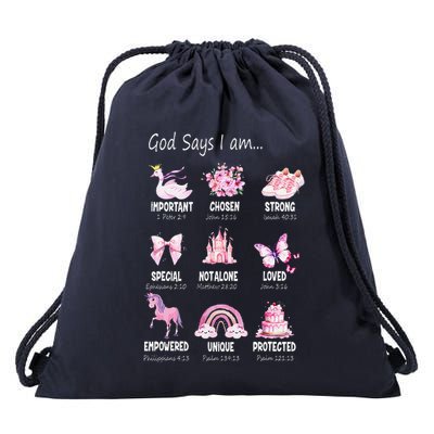 God Says I Am Princess Lovers Bible Christian Drawstring Bag