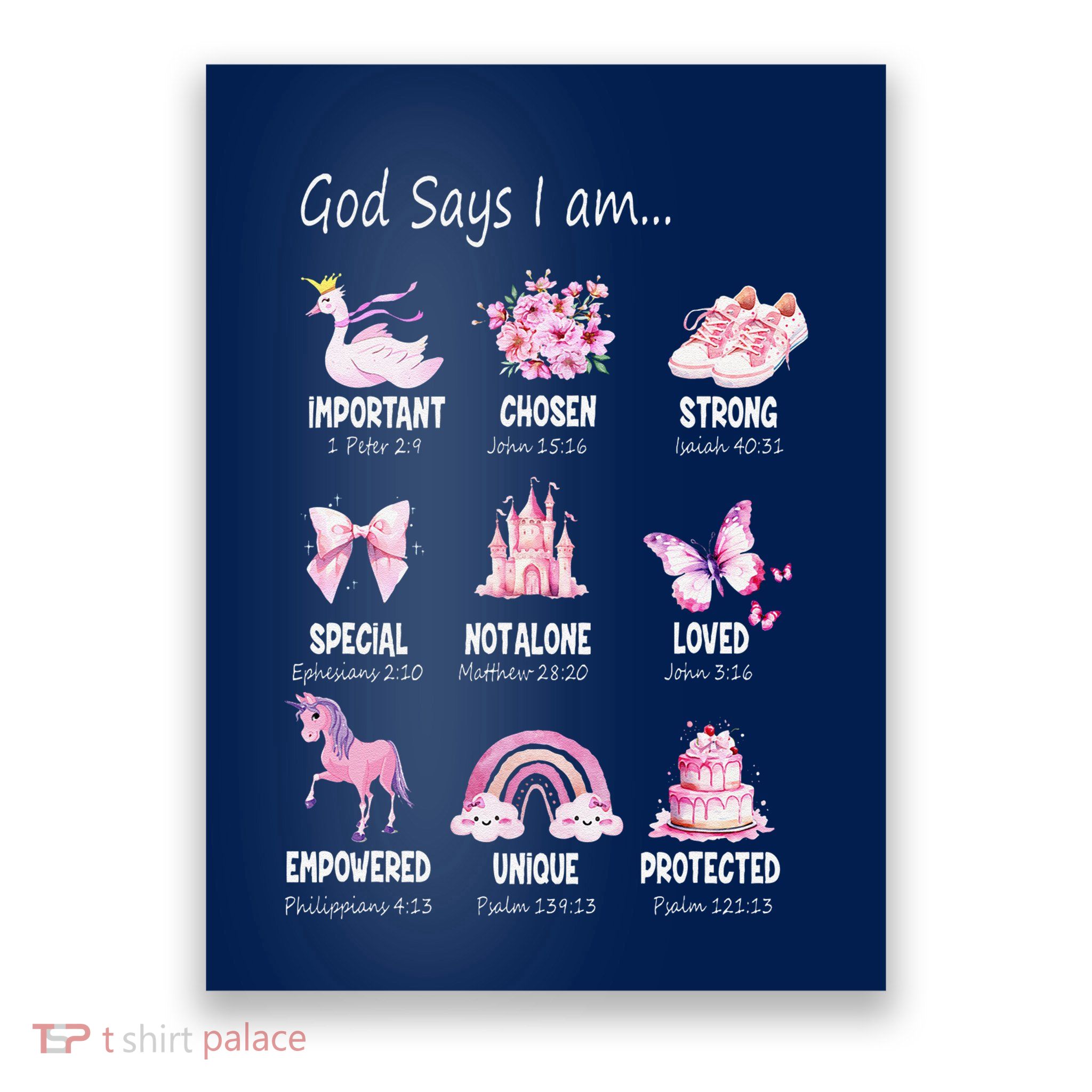 God Says I Am Princess Lovers Bible Christian Poster