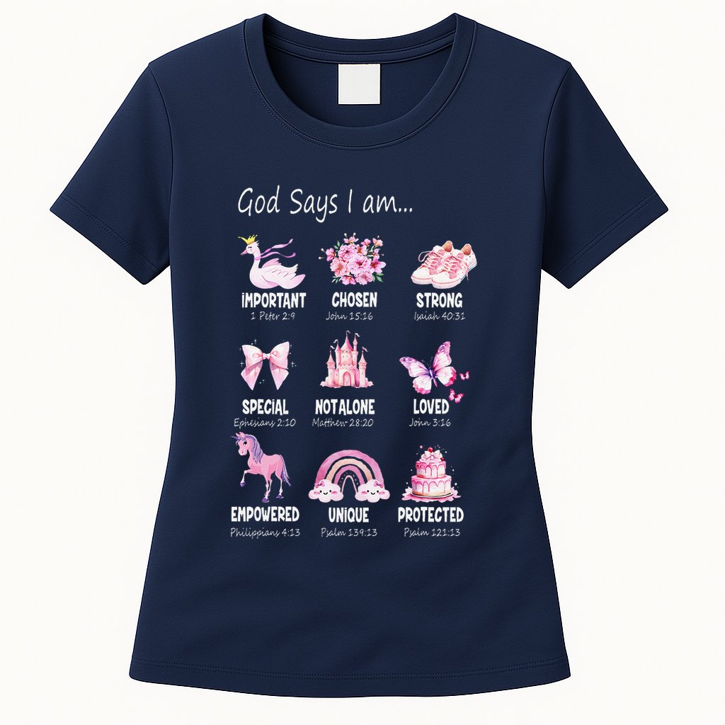 God Says I Am Princess Lovers Bible Christian Womens T-Shirt