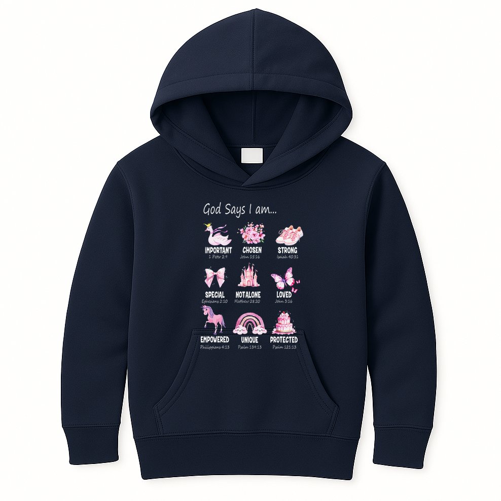 God Says I Am Princess Lovers Bible Christian Kids Hoodie