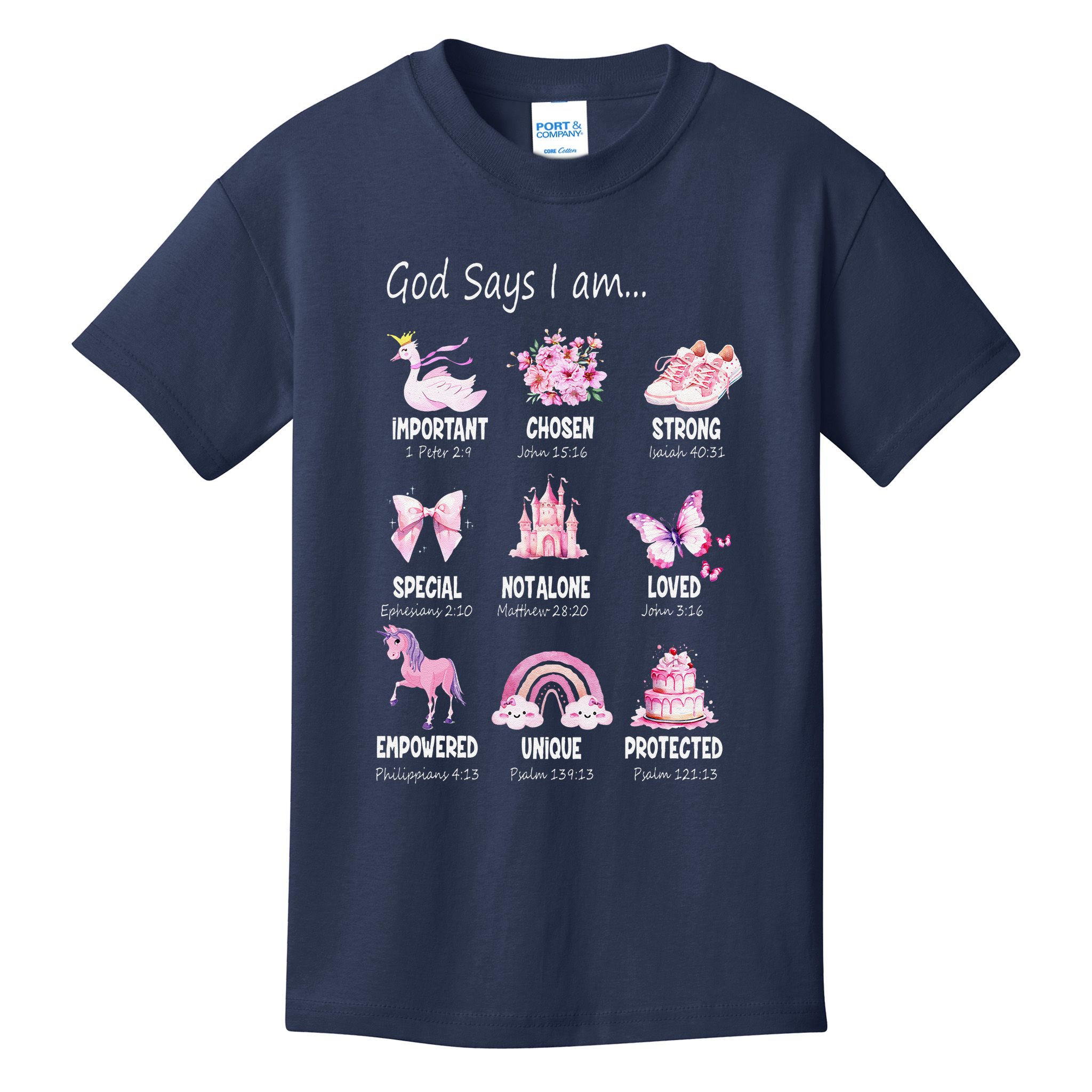 God Says I Am Princess Lovers Bible Christian Kids T-Shirt