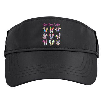 God Says I Am Easter Bunny Rabbit Easter Day Bible Verse Adult Drive Performance Visor
