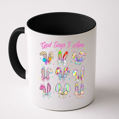 God Says I Am Easter Bunny Rabbit Easter Day Bible Verse Mug