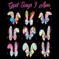 God Says I Am Easter Bunny Rabbit Easter Day Bible Verse Bag