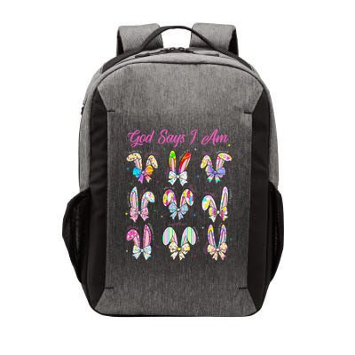 God Says I Am Easter Bunny Rabbit Easter Day Bible Verse Vector Backpack
