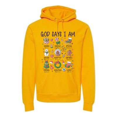 God Says I Am Cute Christmas Xmas Christian Premium Hoodie