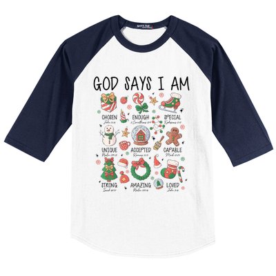 God Says I Am Cute Christmas Xmas Christian Baseball Sleeve Shirt