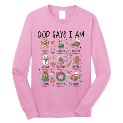 God Says I Am Cute Christmas Xmas Christian Long Sleeve Shirt