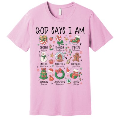 God Says I Am Cute Christmas Xmas Christian Premium T-Shirt