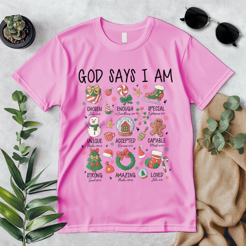 God Says I Am Cute Christmas Xmas Christian Premium T-Shirt