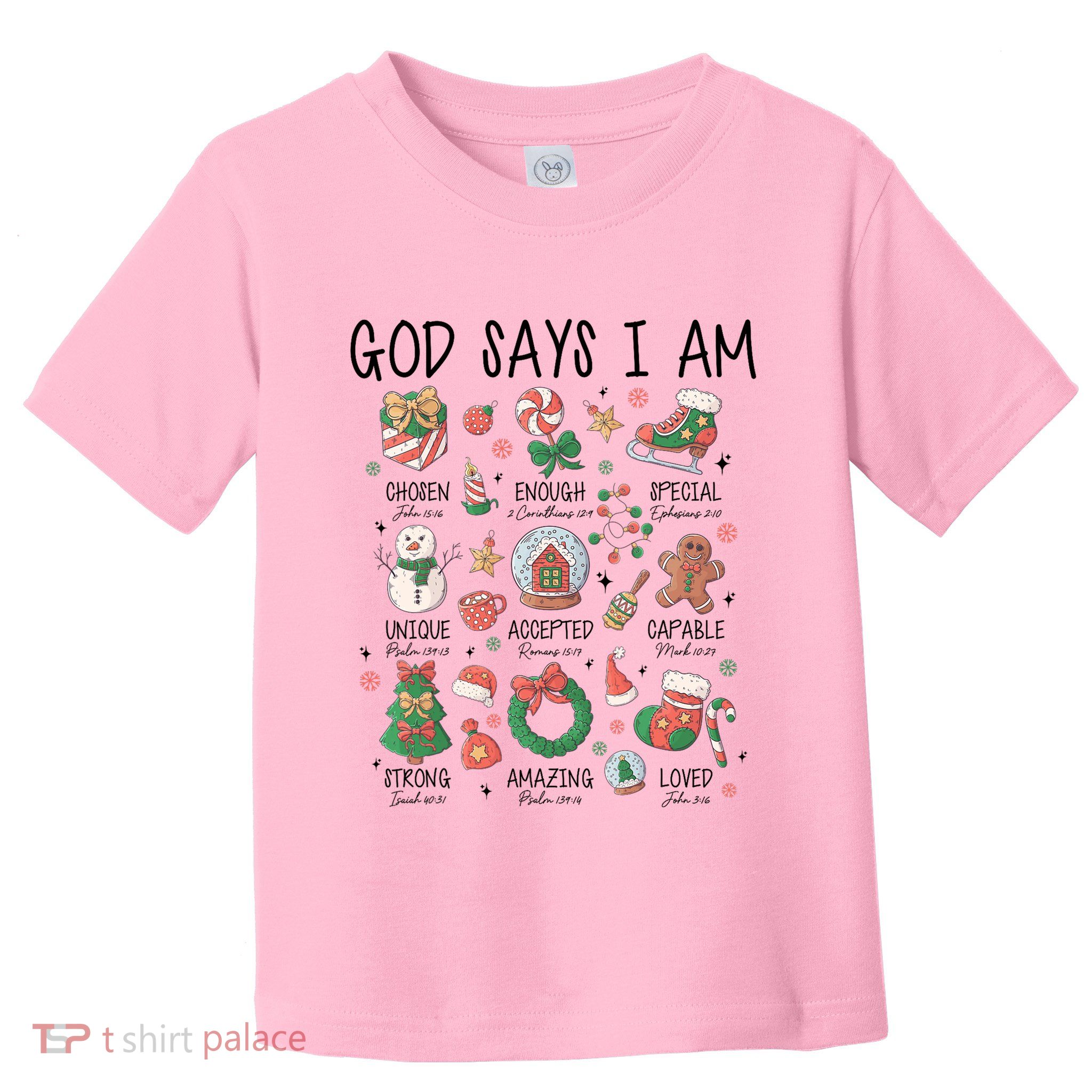 God Says I Am Cute Christmas Xmas Christian Toddler T-Shirt
