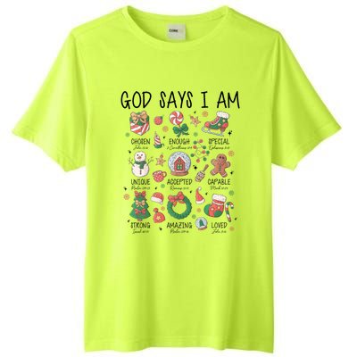 God Says I Am Cute Christmas Xmas Christian Tall Fusion ChromaSoft Performance T-Shirt