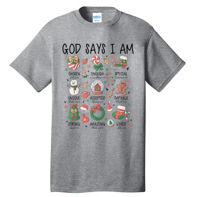 God Says I Am Cute Christmas Xmas Christian Tall T-Shirt