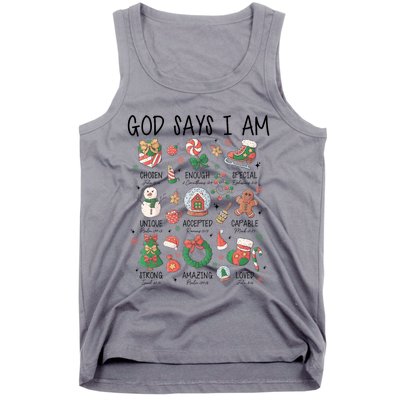 God Says I Am Cute Christmas Xmas Christian Tank Top