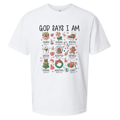 God Says I Am Cute Christmas Xmas Christian Sueded Cloud Jersey T-Shirt