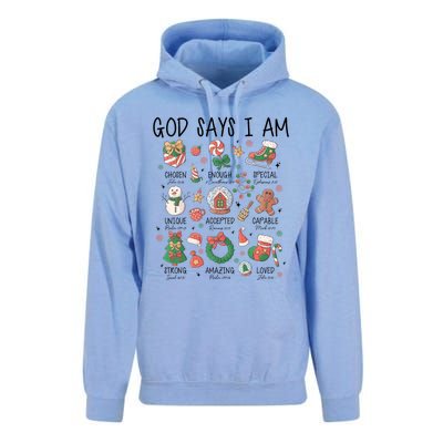 God Says I Am Cute Christmas Xmas Christian Unisex Surf Hoodie