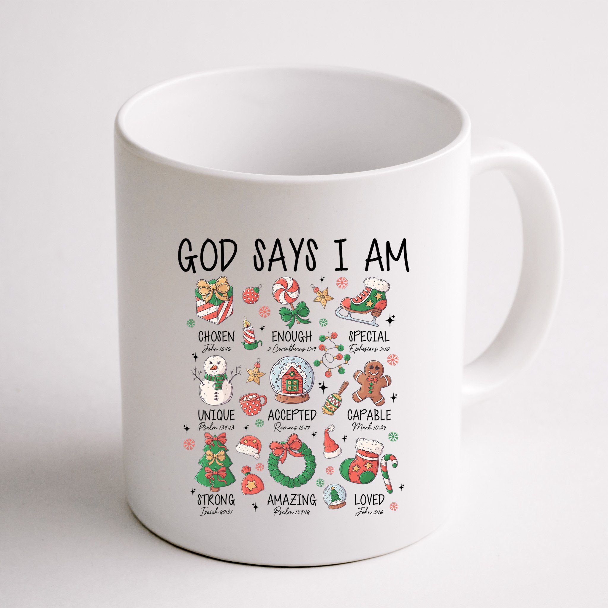 God Says I Am Cute Christmas Xmas Christian Mug